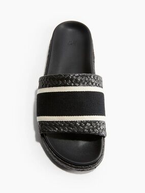 H&M Black Striped Espadrille Sandal